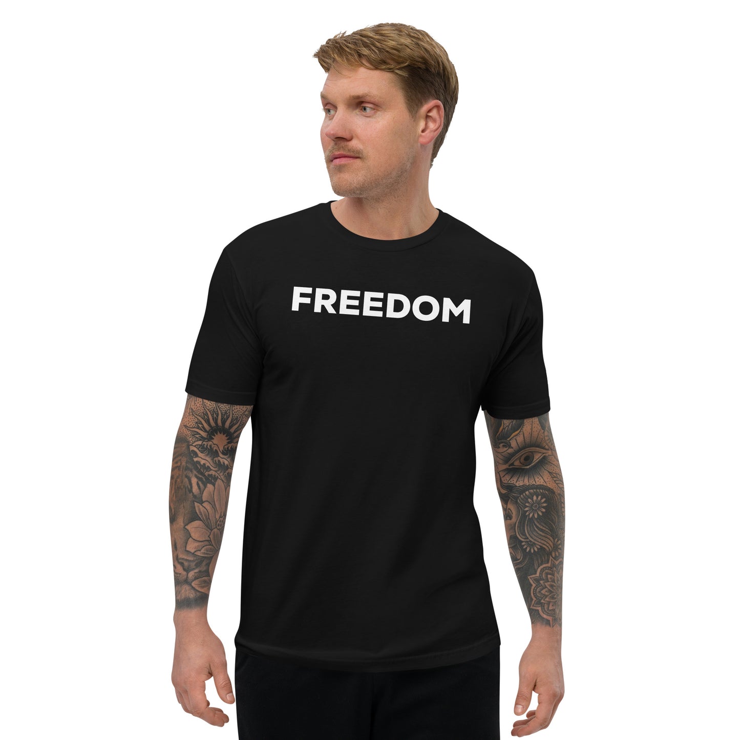 INMATE T-shirt nera a maniche corte Freedom