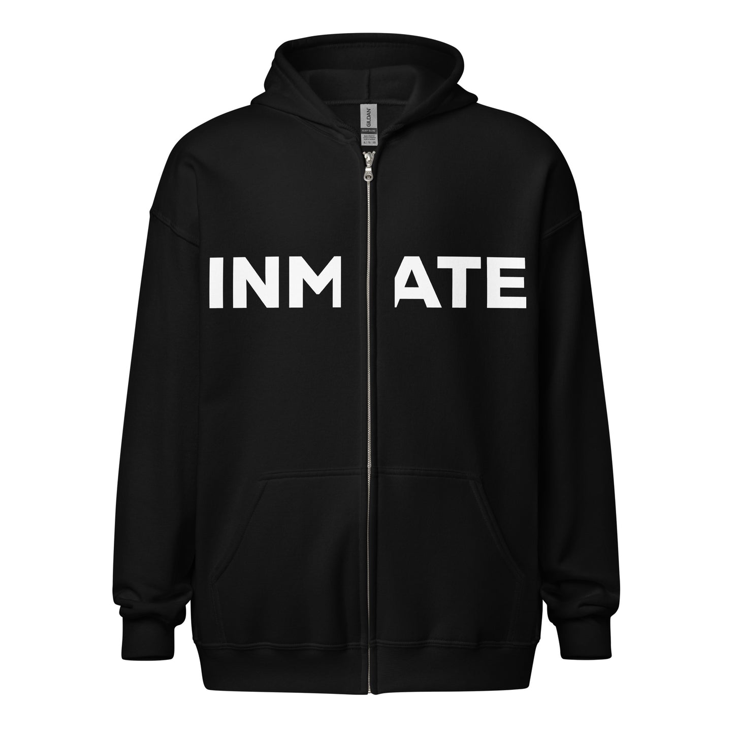 INMATE Felpa con cappuccio e zip misto pesante unisex