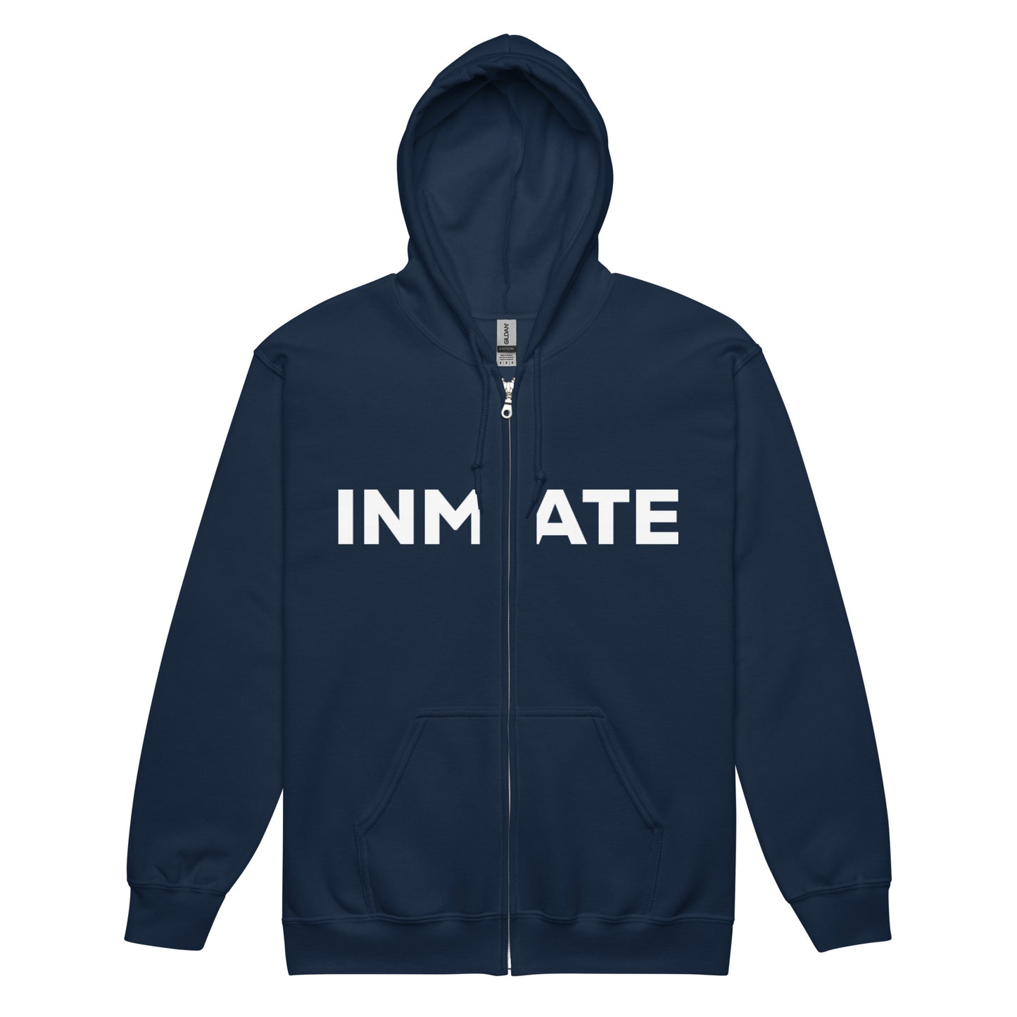 Felpa con cappuccio e zip misto pesante unisex INMATE