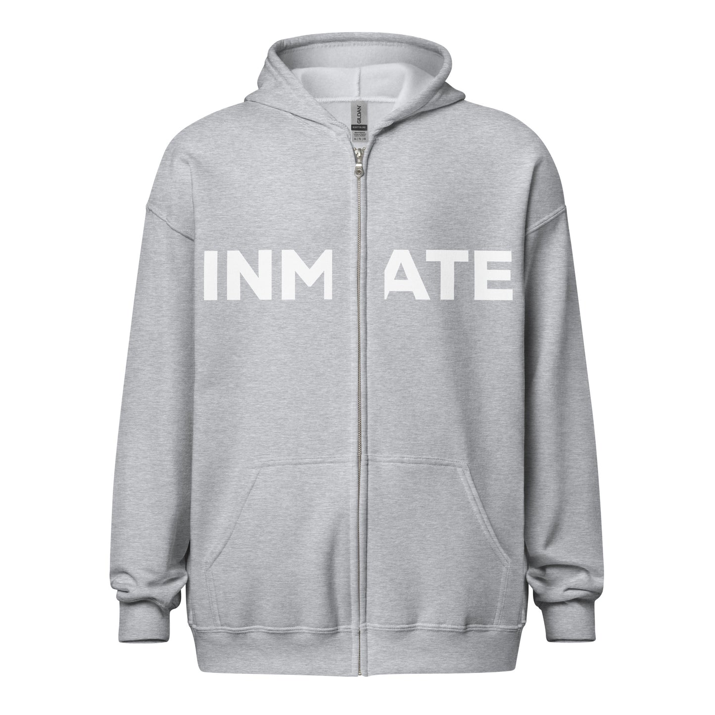 INMATE Felpa con cappuccio e zip misto pesante unisex