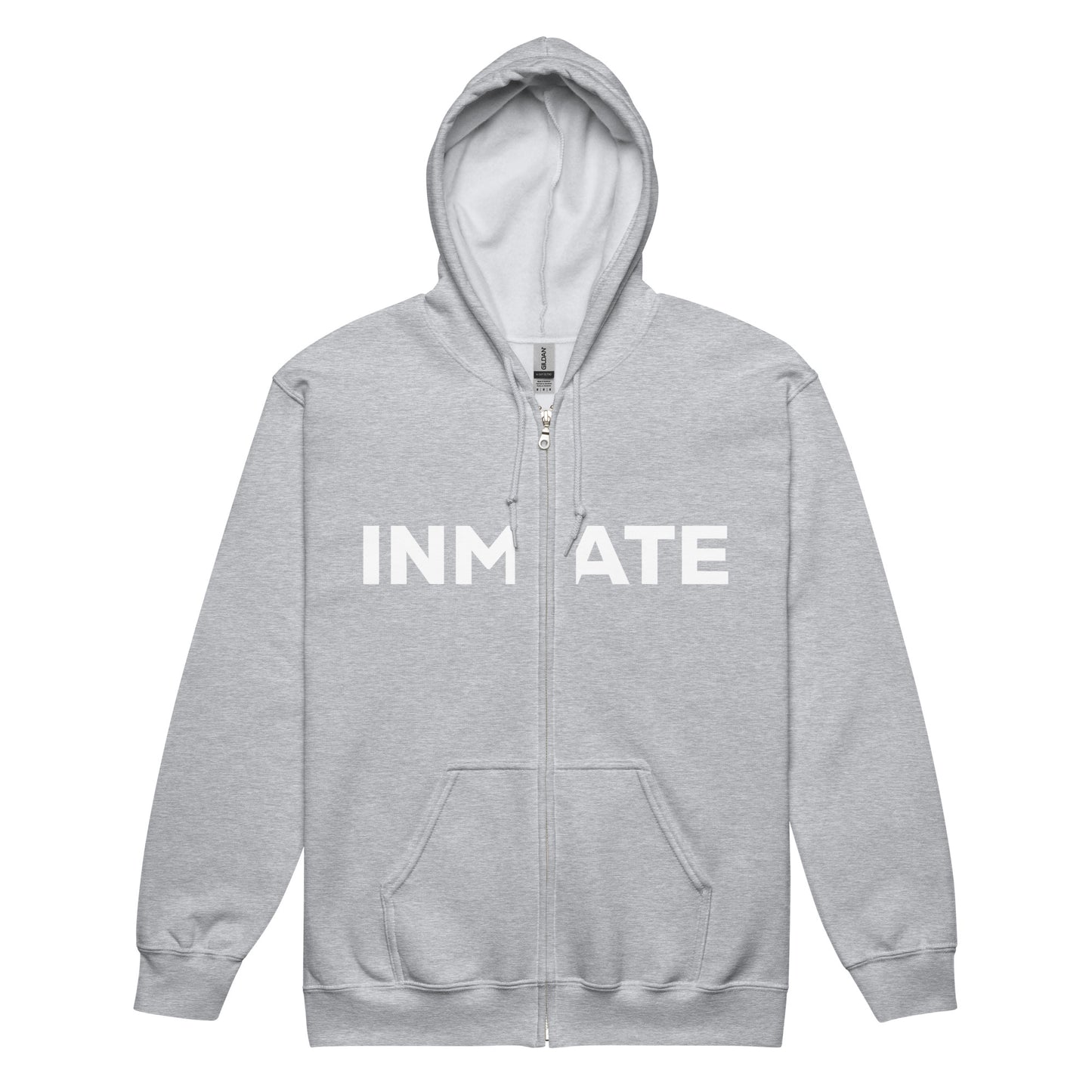 INMATE Felpa con cappuccio e zip misto pesante unisex